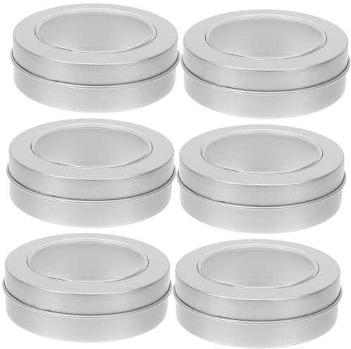 Operitacx 6pezzi Scatole Rotonde Con Finestra Trasparente Contenitori Per Caramelle e Piccole Cose Per Regali e Decorazioni Festive