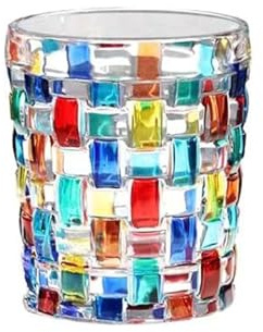 Verres à boire colorés, peints à la main, verres à eau colorés, verres à whisky pour rhum, bourbon, scotch, eau, boissons (B)