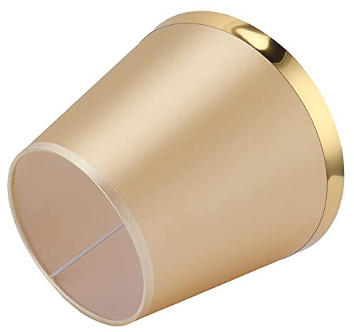 Lampenschirm aus Stoff, Lampenschirm aus Stoff Im Europäischen Stil, Moderner Lampenschirm, Nachttischlampe, Klemmlampe für E27-Tischlampe, Stehleuchte, Lampenschirme (PX128 Gold)