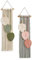 Wondramble Lot de 2 tapisseries murales en macramé, tentures murales, bohème, en dentelle, tissées à la main, décoration murale, arrière-plan