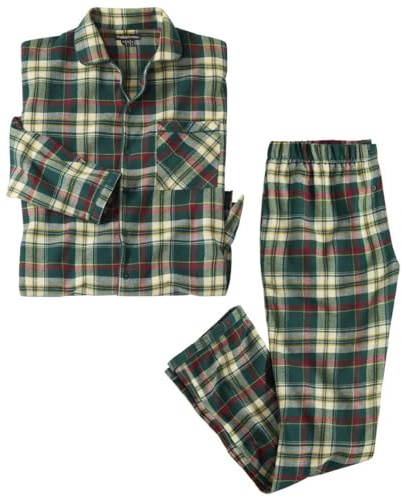 ATLAS FOR MEN - Flanell-Schlafanzug Mit Schottenmuster - Herren Pyjama Lang - In Großen Größen Erhältlich