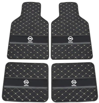 ZAPORA Custom Auto FußMatten,für Opel Corsa F 2019-2023 2024 PU Leder Auto Fußmatten Automatten Allwetter Leder Vorne Hinten Automatten Auto Matte Car Mats,C