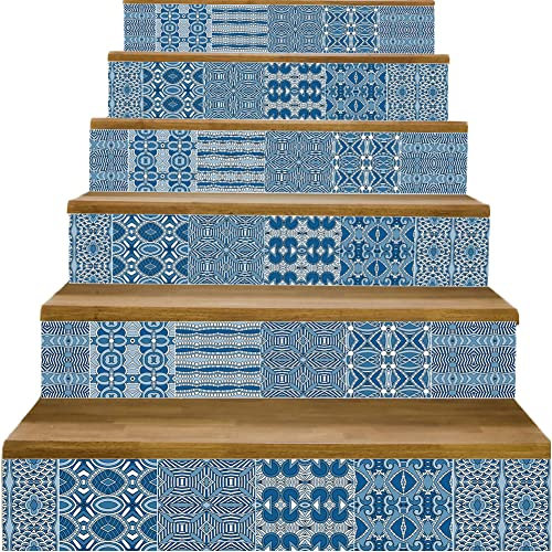 adesivi per alzate di scale, adesivi per scale 3D, Adesivi for scale autoadesivi 6 pezzi decalcomanie stacca e attacca, decalcomania artistica for interni fai da te vinile professionale aggiornato