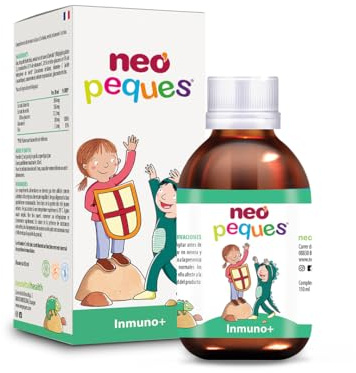 Neo Peques Inmuno+ Sirup (150 ml), Immun Komplex für Kinder ab 3 Jahren, Nahrungsergänzungsmittel auf Basis von Acerola, Reishi, Vitamin C & Zink, mit Fruchtgeschmack