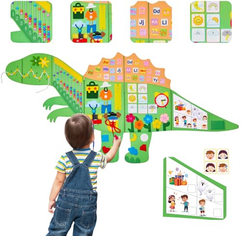 Gleamkid Filz Story Board Set, Montessori Spielzeug, Lernspielzeug Kinderspielzeug, Storytelling Set Wiederverwendbares, Hängendes Lernspielzeug, Früherziehung Spielset, Geburtstagsgeschenk