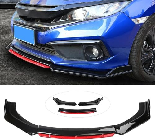 RGHDEHD Auto Frontlippe Frontspoiler für Ford Kuga (2008 2009 2010 2011 2012 2013 2014 2015 2016 2017 2018 2019 2020 2021 2022 2023 2024), Frontstoßstange Splitter Kit Auto Zubehör.