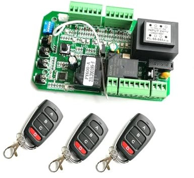 Motor Puerta Corredera, Versión Universal, abridor de Motor de puerta corredera, tarjeta de placa base, reemplaza la placa de circuito, Control remoto de código rodante de 433,92 Mhz ,para Puerta de J