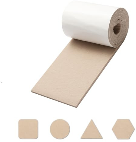 Felt Furniture Pads – Self-Adhesive Beige Heavy Duty Felt Tape 10cm x 1m (1 Strip) – DIY Floor Protector for Chair, Table, Sofa Legs – Cut to Any Size – For Hardwood & Tile