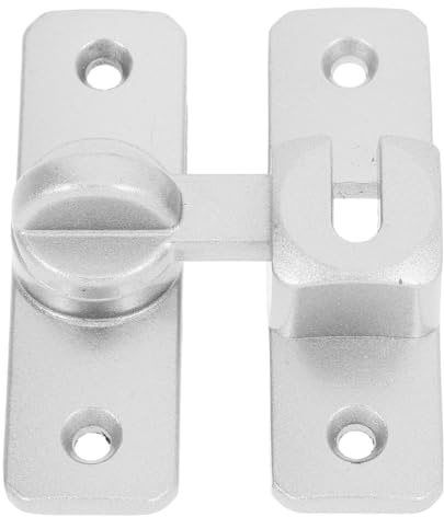 TEHAUX Loquet De Porte À Pêne Coulissant Sans Perçage | Verrou De Grange, Portes Métalliques, Placards Et Volets, Installation Facile, Avec 5 Vis
