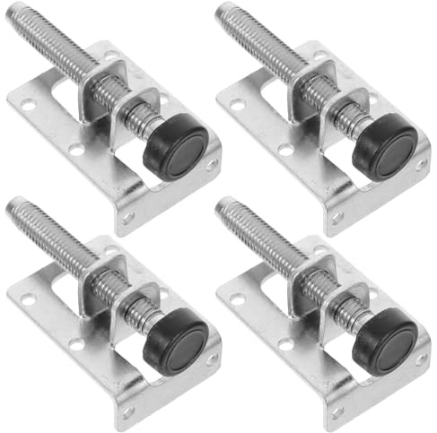 CORHAD 4pcs Adjustable Furniture Leveling Feet Heavy Duty Support with Anti-skid Pads for Tables Chairs Cabinets Height Adjustable Levelers for Stability and Floor Protection Silver