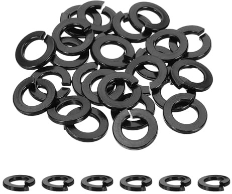 QUARKZMAN Lot De 25 Rondelle Grower 3/8 Rondelles Élastiques Fendues Noir | En Acier Inoxydable 304 Pour Vis Boulons Voitures Machines De Construction