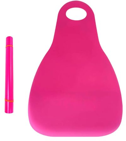 Schneerutscher für Kinder und Erwachsene 65x45 cm, Leichter & Faltbarer Schlitten als Fliegender Teppich für Schnee, Tragbarer Snowboard Slider für Outdoor Winter (Rosa)
