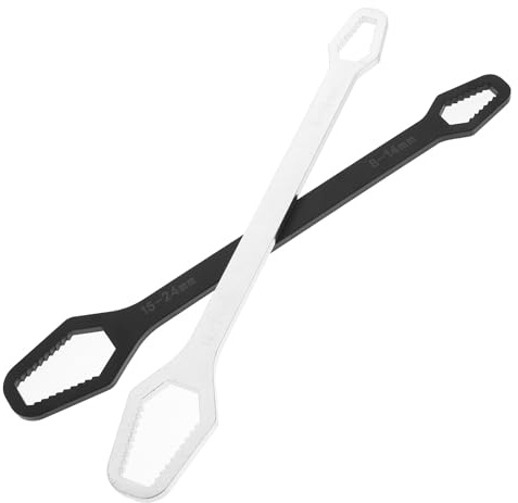 Lurrose 2pcs Universal Self-Tightening Torx Wrench 8-22mm Double-end Multifunctional Spanner for Glasses Repair and Home Maintenance