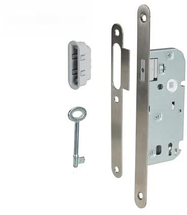 Bricard Serrure à encastrer 2791 pêne aimanté pour porte de chambre ou d'intérieur à clé - Axe 40 mm