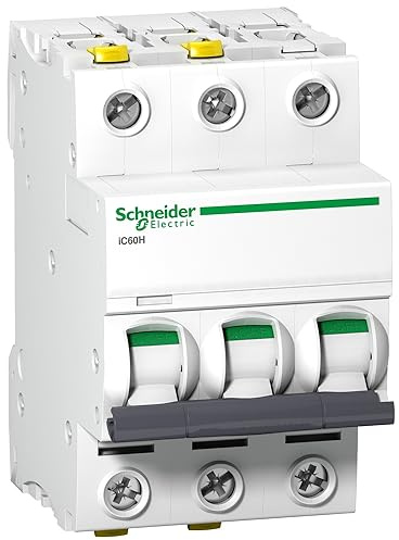 Schneider Electric A9F06316 Leitungsschutzschalter iC60H, 3P, 16A, B Charakteristik,Weiss