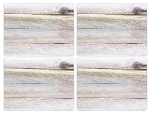 Pimpernel Driftwood Collection Platzsets, 4 Stück, (39,9 x 29,7 cm), Unterseite aus Kork, hitze- und schmutzabweisend, dekorativer Oberflächenschutz für ESS-, Küchen- und Kaffeebereich