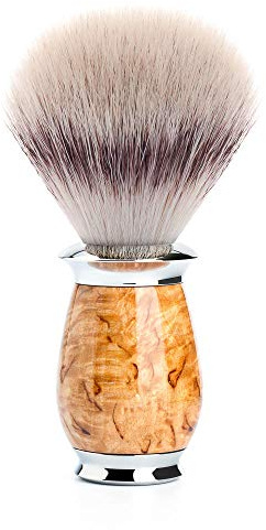 MÜHLE PURIST Karelian Masur Birch Silvertip Fiber Shaving Brush - Synthetic Luxury Shave Brush for Men, Rich Lather