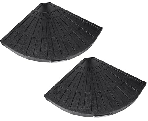 Ondis24 2 x Platten zum Beschweren für Kreuzständer Sonnenschirme je 12 kg schwarz
