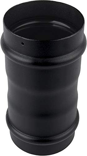 rg-vertrieb Pelletrohr DN 80mm Pellet Ofenrohr Rauchrohr Pellet Bogen 90°Wandfutter T-Stück Rosette Senotherm Lack Kamin Zubehör mit Dichtung wählbar (Verbindungsstück)