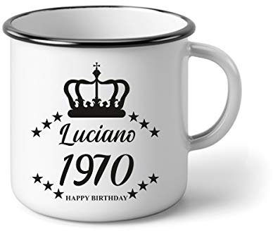 Colorfamily Tazza Personalizzabile Compleanno - personalizza con Nome e Anno - Tazza in Alluminio