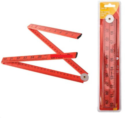 Mr. Gadget Solutions®1M Plastic Folding Rule Measuring Tool Metric Imperial Marking Hand Ruler P5185