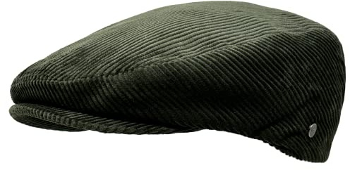 WEROR Herren Flatcap Schirmmütze Schiebermütze Mütze Cap Cord WEROR-396.1 (60, Oliv)