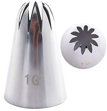 Large Icing Piping Nozzles for Decorating Cake Baking Cookie Cupcake Piping Nozzle, Drawing Noodles Lines Cake Decorating(1G)