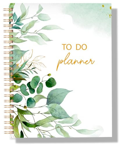 Koogel To-Do-Listen-Notizblock, 16,5 x 21,6 cm, Planer, Notizbuch, 80 Blatt, Tagesjournal, Notizblock, Aufgaben-Checkliste für Arbeit, Schule, Zuhause, persönlich organisiert