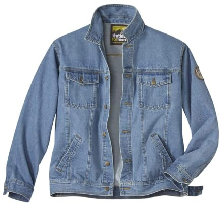 ATLAS FOR MEN - Camicia di jeans - Disponibile in taglie grandi dalla M alla 5XL, Blu jeans., M