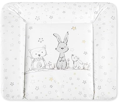 Julius Zöllner® Wickelauflage Softy 65x75 cm - weiche Wickelunterlage - Baby Wickeltischauflage - Folie, wasserdicht & abwischbar - Made in Germany - OEKO-TEX Standard 100 - Sternenfreunde