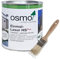 Osmo Einmal-lasur HS Plus Basaltgrau 9203 transparent 0,75l Dose + Flächenstreicher Pinsel von Pfahler