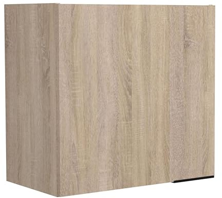 Miroytengo Módulo Superior Cocina Arko en Color Madera Claro y Negro 1 Puerta melamina 60x57.9x35.6 cm