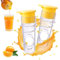 ARTGUTS 2 spremiagrumi manuale, pratico spremiagrumi, spremiagrumi a vite, per limoni, mandarini, arance (giallo)