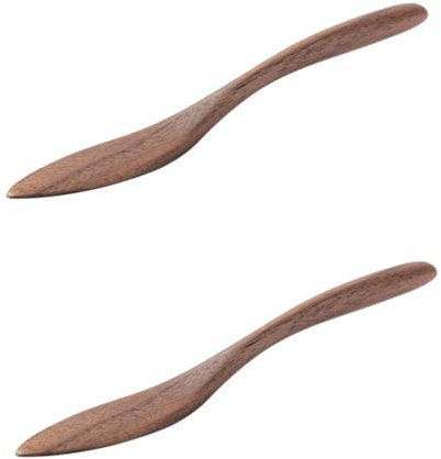 Alipis 2 Pièces Couteau à Beurre Noyer Propagé Spatule Au Beurre Outil Coureur De Beurre Spatule à Beurre Ménagère Accessoires De Beurre Épandeur De Confiture Pratique Bois