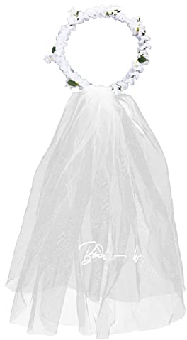 DEARMAMY Blumenkranz Mit Schleier Für Braut Elegantes Haarschmuck-accessoire Für Hochzeiten Festivals Fotografie Langlebig Und Hautfreundlich Leicht Und Komfortabel