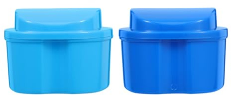 SHERCHPRY Boîte Pour Dentier Adulte Avec Couche Filtrante Anti-Odeurs Portable Étui De Rangement Spacieux Pour Prothèses Dentaires Dispositifs De Retenue Et Protège-Dents