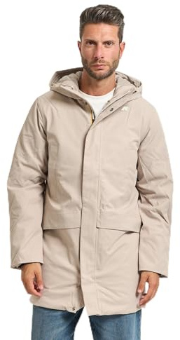 K-Way Giacca uomo lunga Jarno Twill Marmotta Tg M