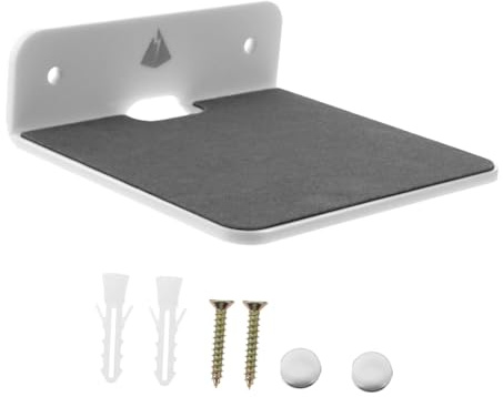 HIAKDOFT Mensola da Parete in Acrilico Bianca per Altoparlante Wireless Supporto Multifunzionale per Tablet e Organizer da Muro con Capacità Mensola per Casse Acustiche e Diffusori