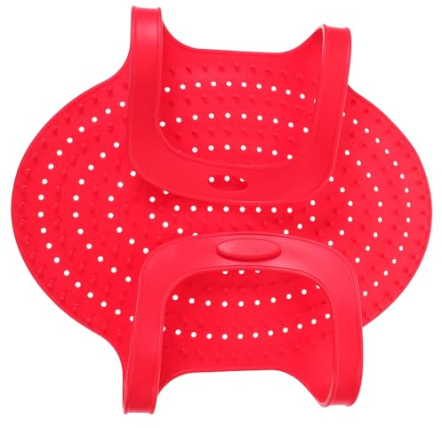 SHINEOFI Antihaft Silikon Grillkorb mit Griff für Hähnchen Backofen und BBQ Korb rutschfeste Grillmatte für Garten Camping und Grillfeste