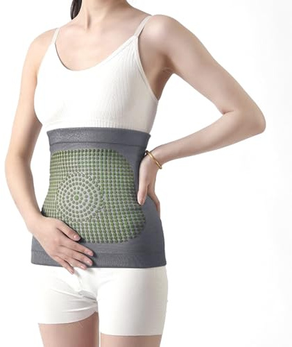 TINAYAUE Protection lombaire Chaud en Hiver - Ceinture chauffante Bande élastique tour de taille avec Couche de fibres végétales apaisantes pour réchauffer la zone reins/intestins