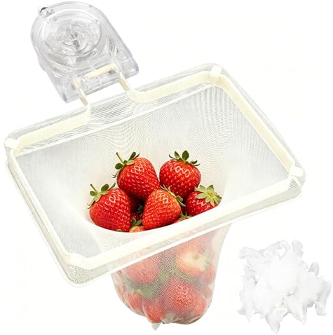 Colador de fregadero de cocina con ventosa – diseño plegable y estante de almacenamiento para trapos – incluye 100 bolsas de filtro – filtro multifuncional para residuos, frutas y verduras(color negro