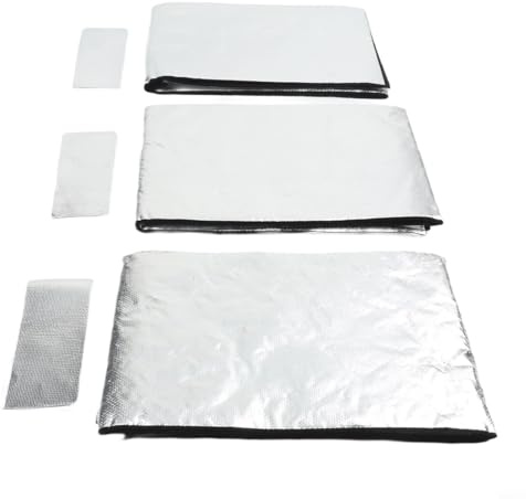 Dicke 3 mm Batterie-Isolierfolie mit Aluminiumfolienbeschichtung und feuerfester Baumwollrückseite für alle Jahreszeiten, Wärmeschutz (3 Stück)
