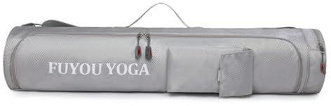 Vikbar yogamatta, bärbar yoga-väska, multifunktionell yogamattväskor, yogamattväska för gym, yoga och pilates, 76 x 15,5 cm, silver, 1 st