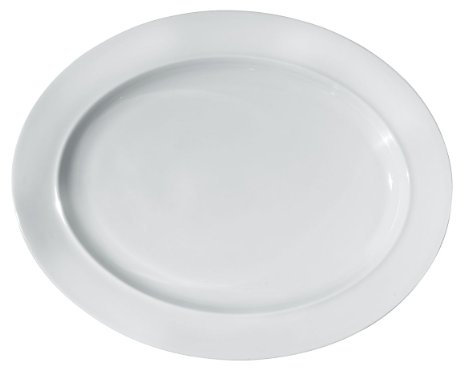 Alessi - ES13/22 38 - La Bella Tavola Piatto da portata ovale in bone china.