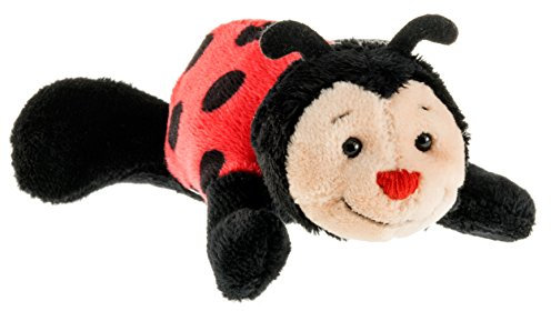 Schaffer 3456 Magnet Kuscheltier Marienkäfer Bolle, 13 cm, schwarz-rot