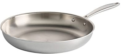 Tramontina 80116/007DS Gourmet 18/10 Stainless Steel Induction-Ready Tri-Ply Clad Fry Pan, 12-Inch, Stainless by Tramontina