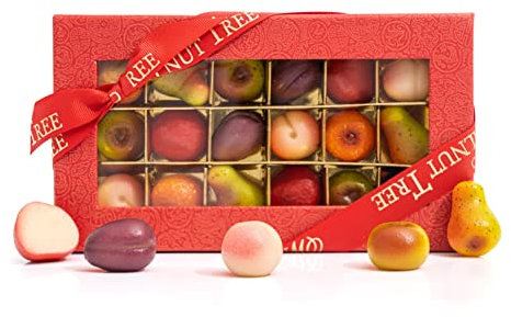 Walnut Tree – Marzipan Fruits Gift Box – Made from Real Almonds – Hand-Packed – Great Taste Award Winner – Suitable for Gluten-Free Diets – Luxury Gift Selection, Birthday, Anniversary, 190g