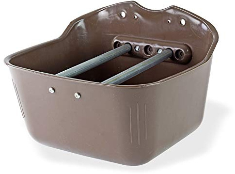 Kraftfuttertrog Futtertrog Futterkrippe Futtereimer mit Metallstäben 10 Liter