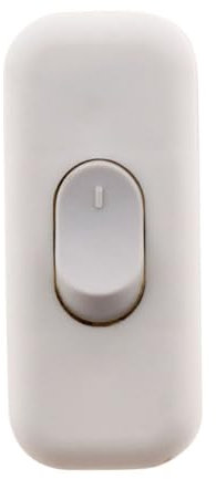 Zenitech - Interruttore Bipolare 2A per Illuminazione - Compatto e Durevole - Design Moderno - Adatto per Installazioni Interne - Bianco - 6 cm