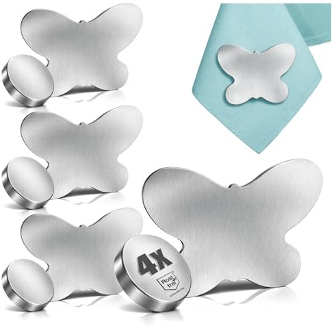 com-four® 4x magnetiska bordsduksvikter rostfritt stål, tunga klämmor
